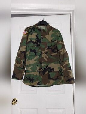 Men's Military Woodland Camouflage Jacket - Green/Brown/Black